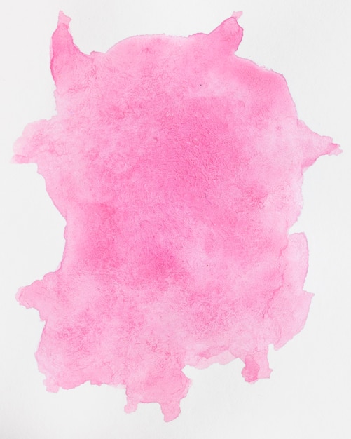 Watercolour liquid pink splashes on white background