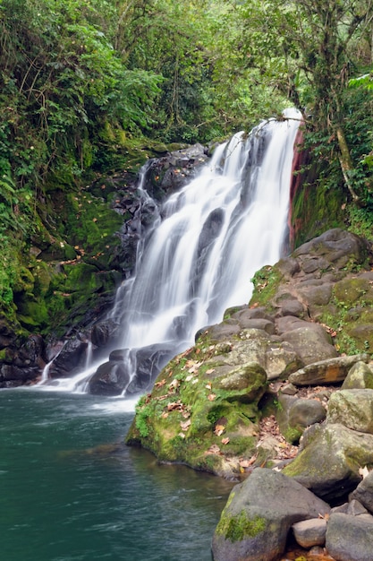 Водопад Cascada De Texolo в Xico, Мексика