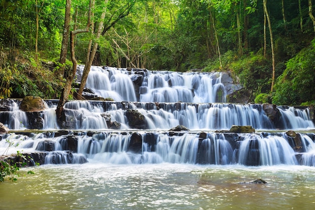 Waterfall in Namtok Samlan National Park Saraburi Thailand