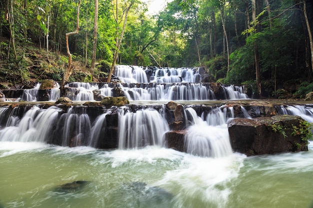 Waterfall in Namtok Samlan National Park Saraburi Thailand