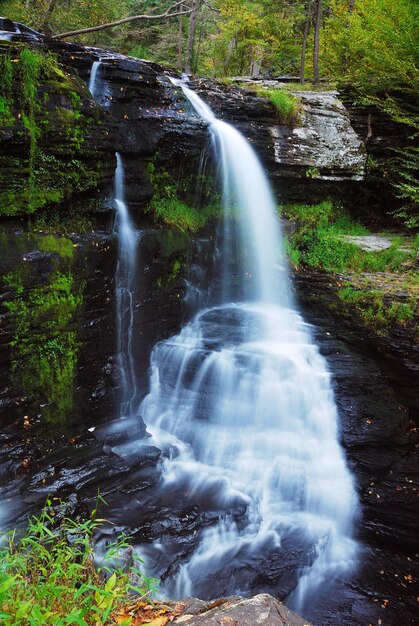 Waterfall and rocks