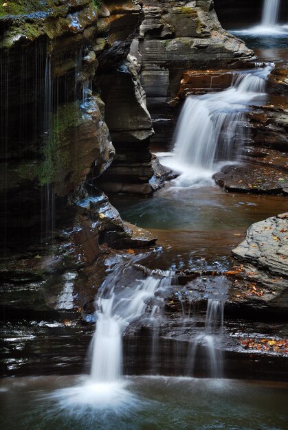 Waterfall over rocks