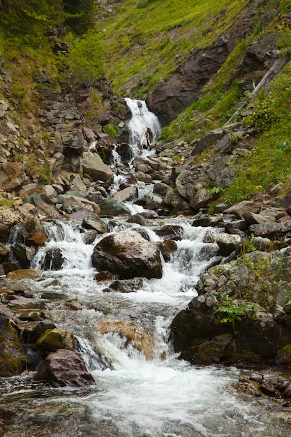 waterfall in rocky  mountains