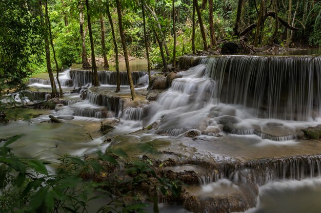 Waterfall that is a layer in Thailand