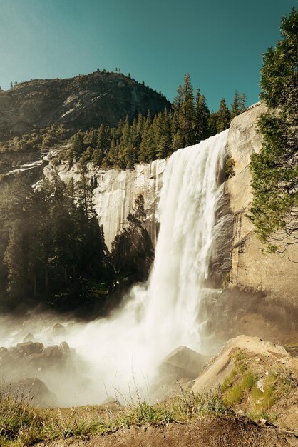 Waterfalls in Yosemite National Park in California