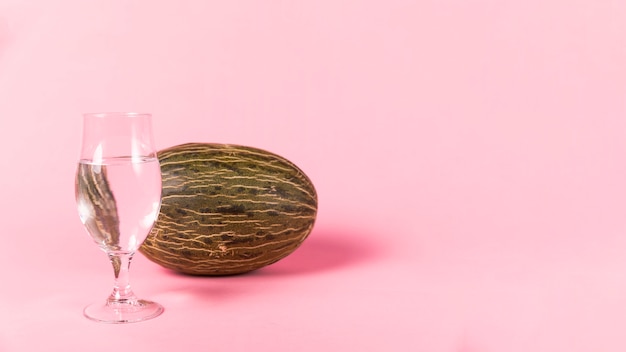 Watermelon on pink background