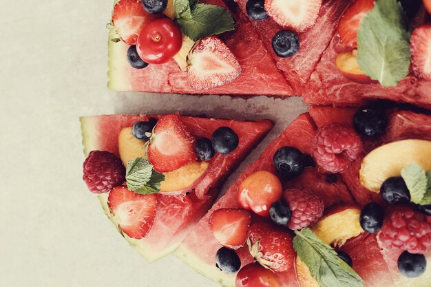 Watermelon pizza