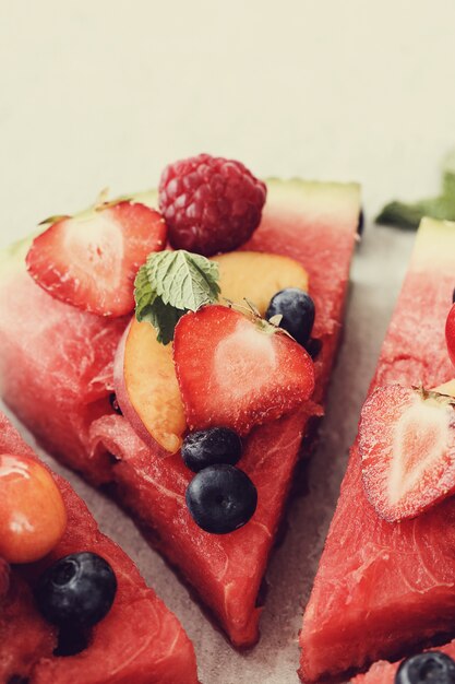 Watermelon pizza