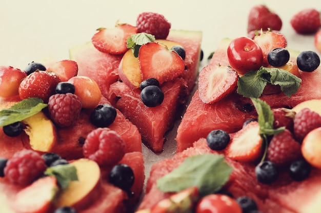 Watermelon pizza