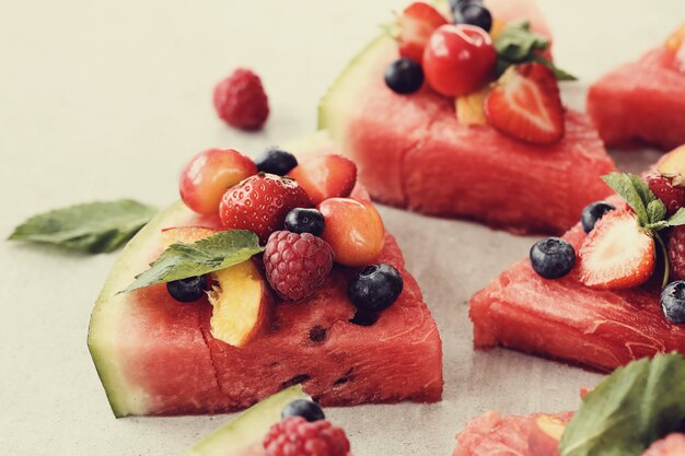 Watermelon pizza