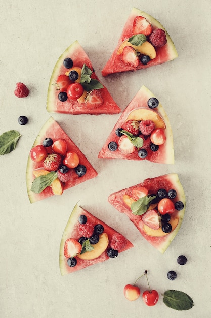 Watermelon pizza