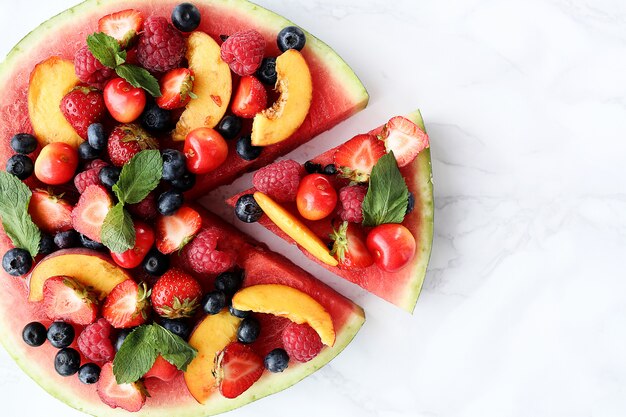 Watermelon pizza