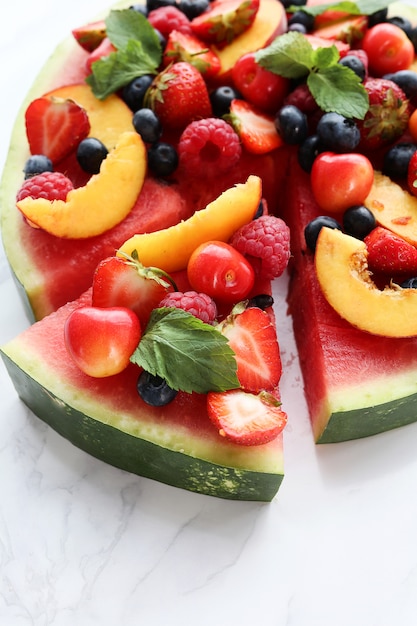 Watermelon pizza