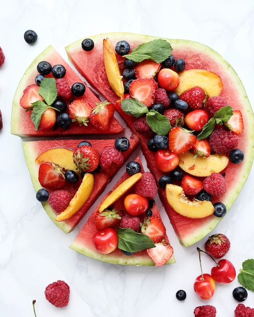 Watermelon pizza