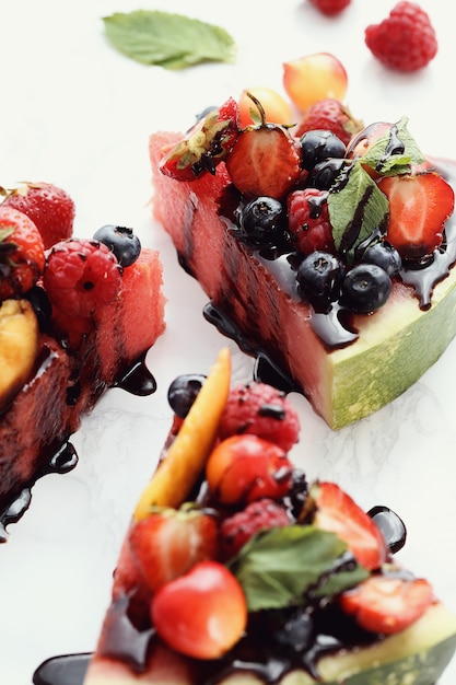 Watermelon pizza