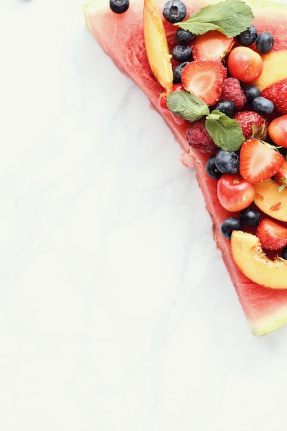 Watermelon pizza