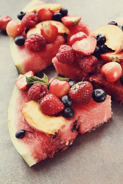 Watermelon pizza