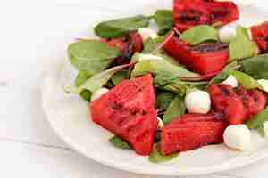 Free photo watermelon salad