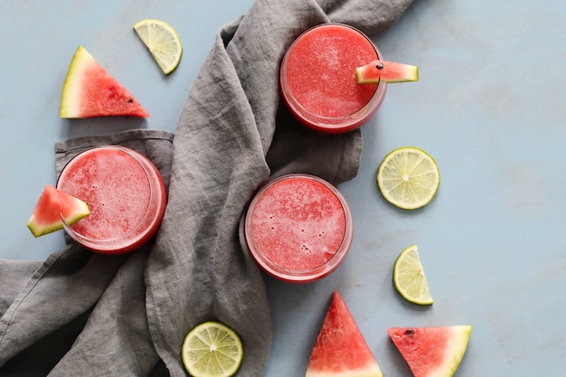 Watermelon smoothie, summer refreshing drink