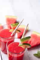 Free photo watermelon smoothie