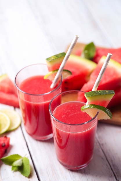 Free photo watermelon smoothie