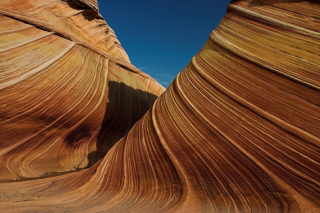 Foto gratuita wave formazioni rocciose di arenaria in arizona, stati uniti