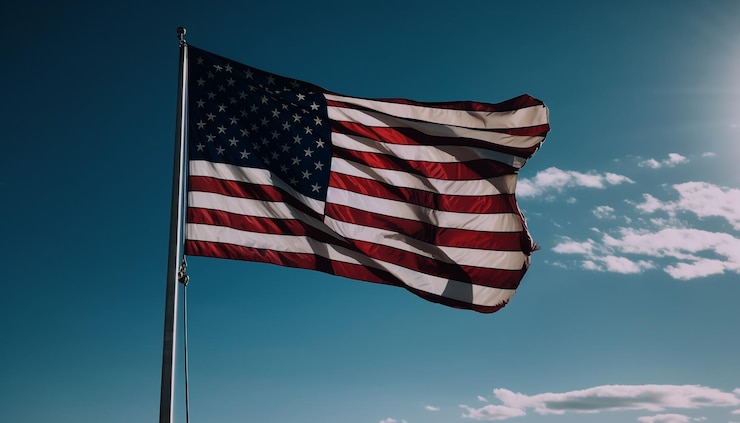 Free Photo waving american flag symbolizes patriotism and freedom generated by ai