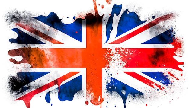 Waving flag of United Kingdom generative AI