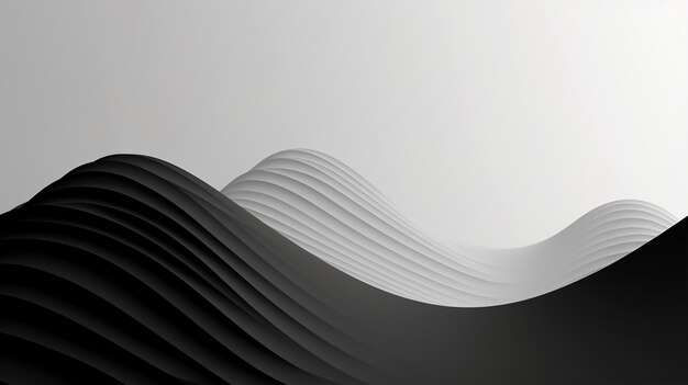 Wavy black and white background