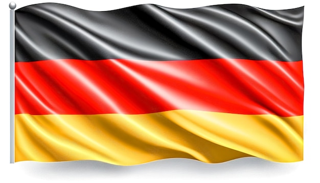 Foto gratuita bandiera ondulata della germania sfondo texture ai generativa