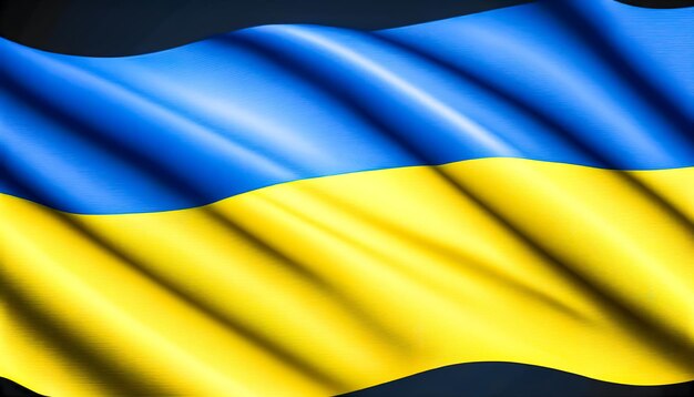 自由生成 AI の象徴であるウクライナの波状の旗