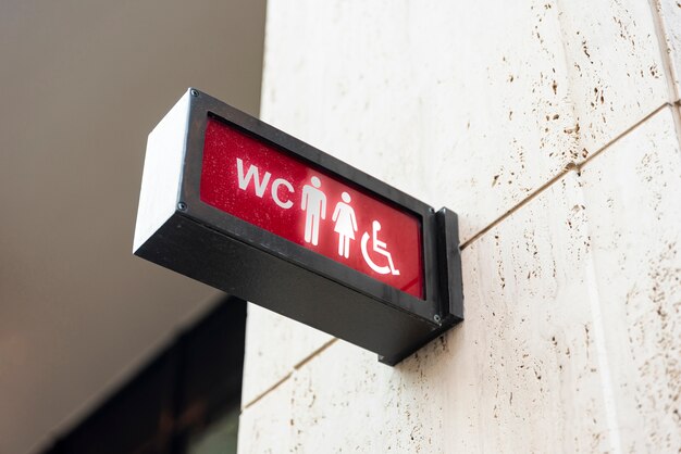 Wc sign in the city