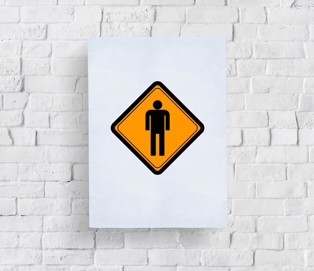 WC Toilet Restroom Men Sign