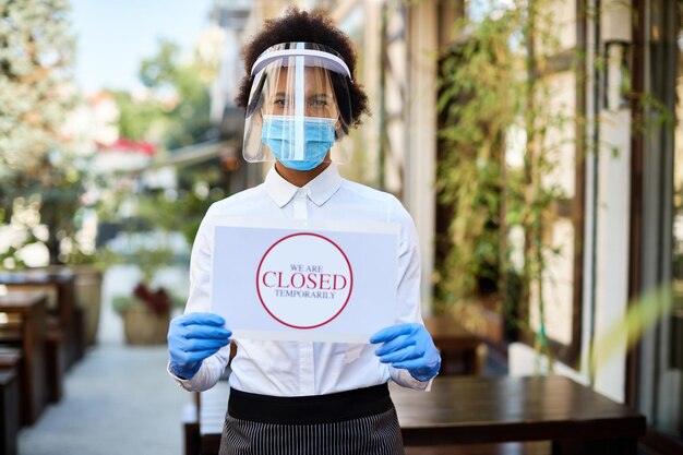 We are closing in order to preserve the health of our guests