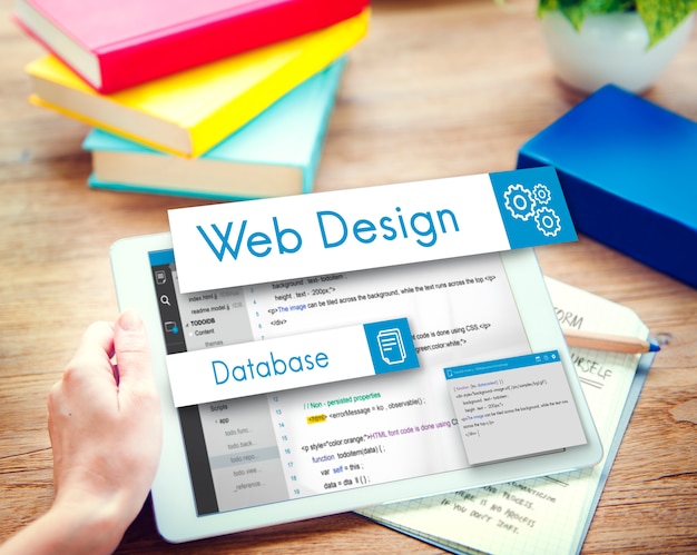Web design website coding concept