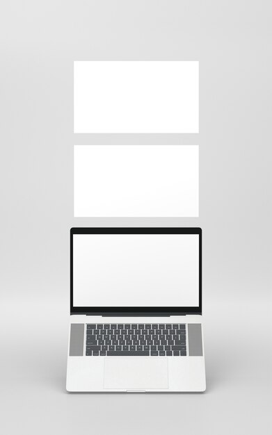 Free Photo website presentation with laptop device
