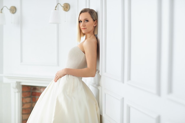 Wedding. Beautiful bride in a wedding dress