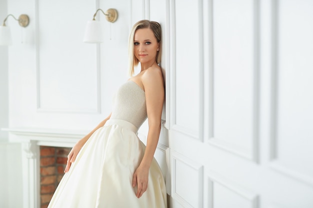 Wedding. Beautiful bride in a wedding dress