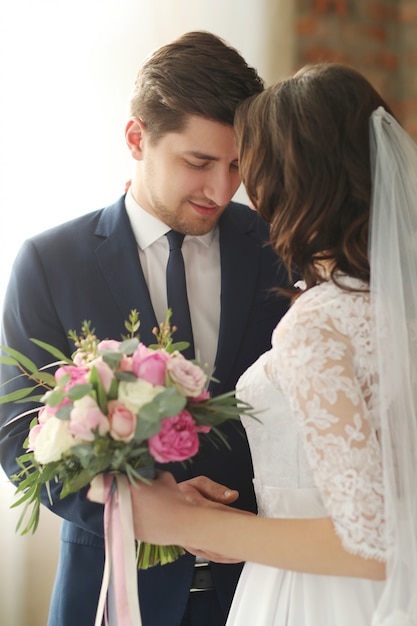 Wedding, bride and groom