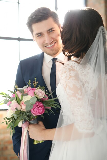 Wedding, bride and groom