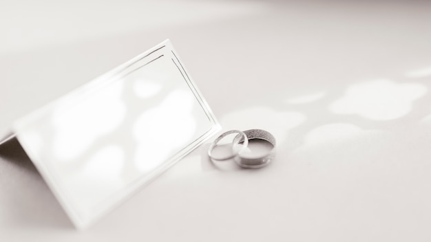 Свадебная открытка с кольцом для прополки