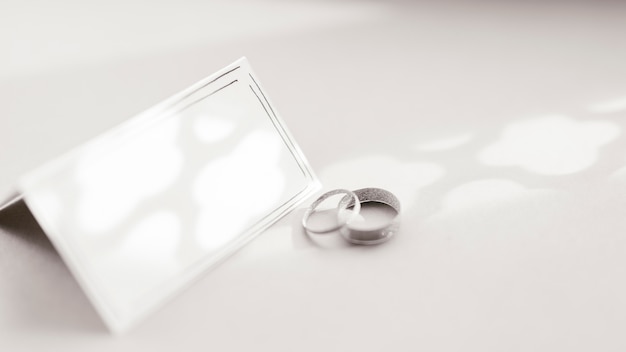 Wedding card with weeding ring