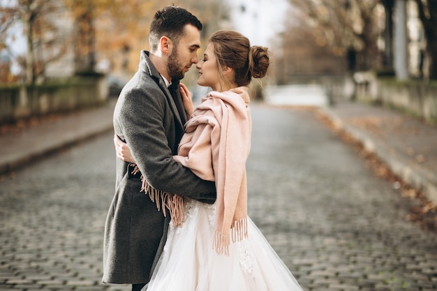 Wedding couple in France