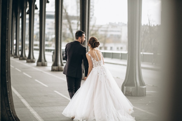 Foto gratuita sposi in francia