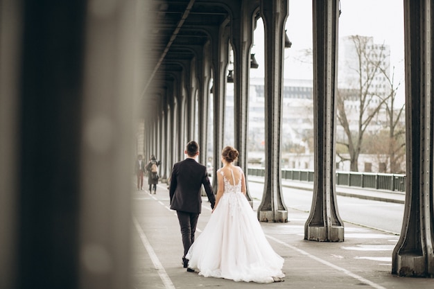 Wedding couple in France