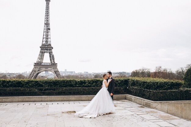 Wedding couple in France