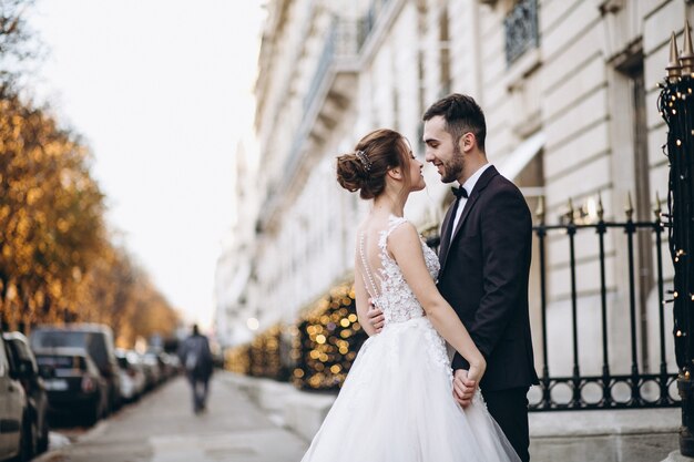 Wedding couple in france
