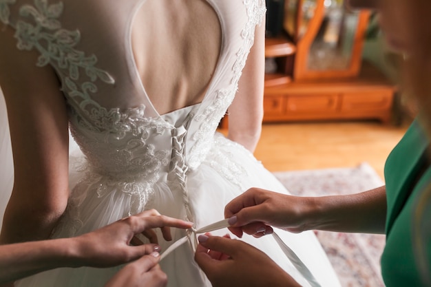 Foto gratuita vestito da sposa