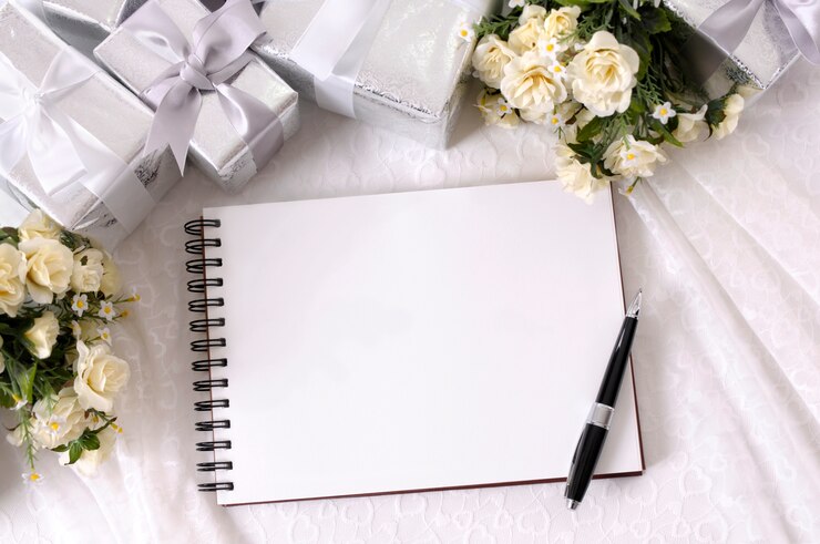 Free Photo wedding elements over the table