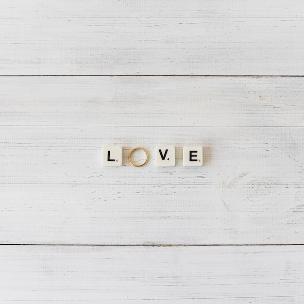 Free photo wedding still life with letters